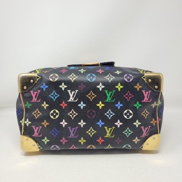 Louis Vuitton Speedy Handbag Multicolor Black 30 - Picture 4 of 12